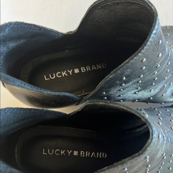 Studded Black Ankle Boots lucky brand - Picture 2 of 4